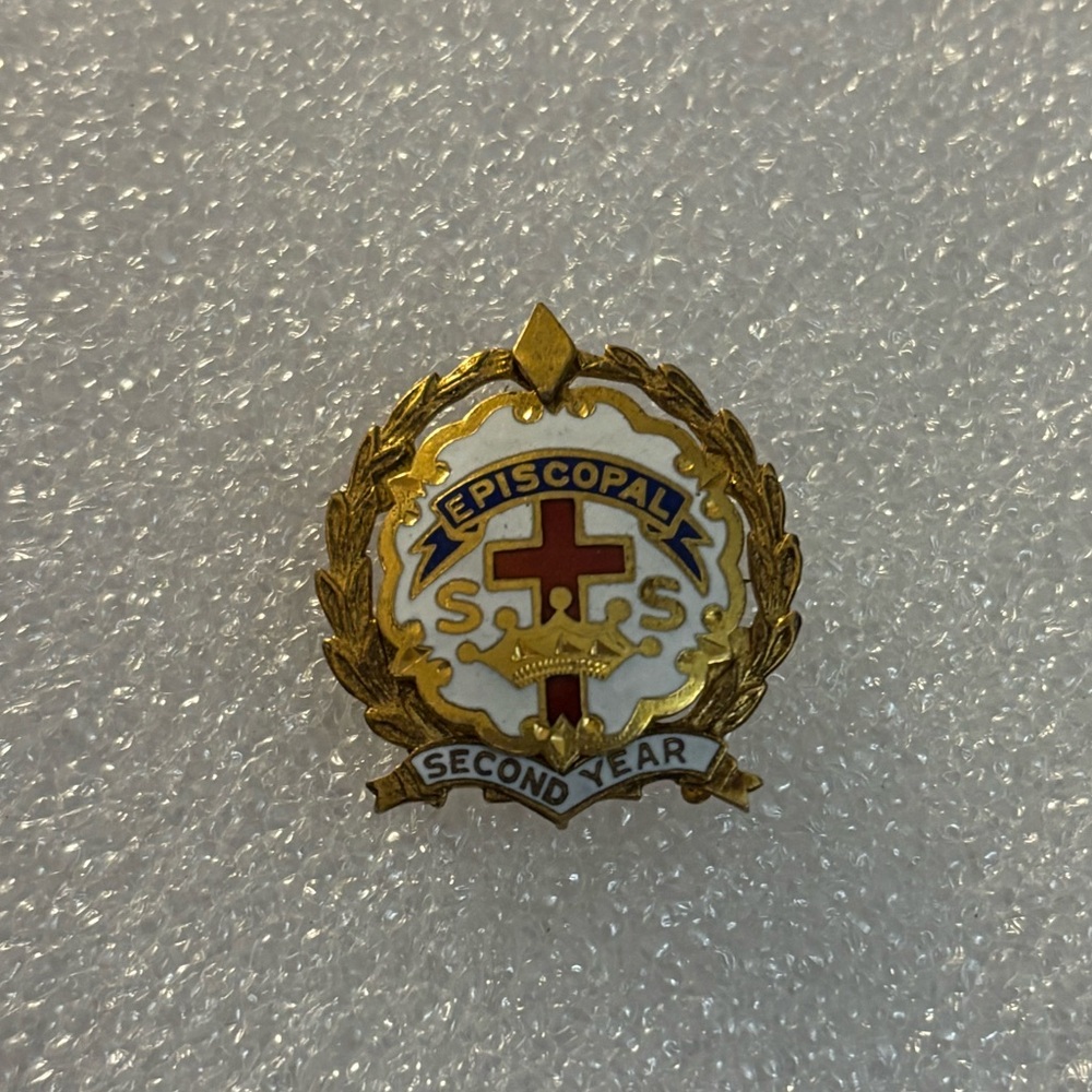Vintage Little System Episcopal Sunday School Cross and Crown Lapel/Hat Pin